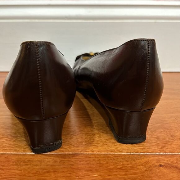 Bally Vintage Vision 7 Burgundy leather flat size 10 - Picture 4 of 11